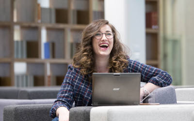 School of Business Enterprise Undergraduate Student Laughing | University of the West of Scotland